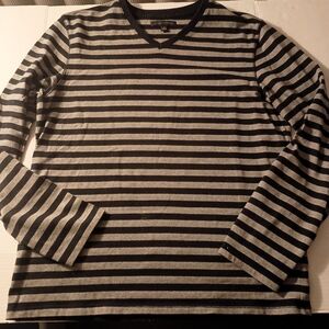 Striped Black and Gray Men's Shirt
